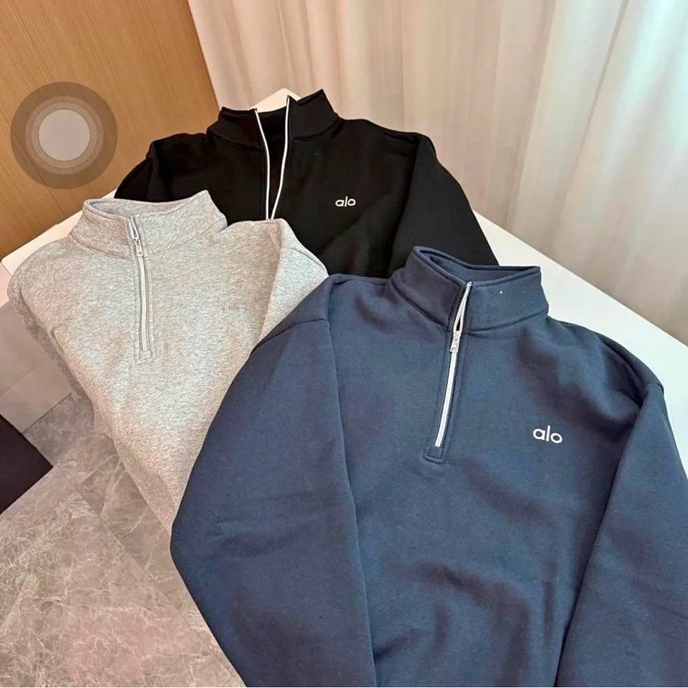 💪🏼 ALO Yoga Unisex Black Zip-Up Sweater 🖤 - Picture 10 of 10